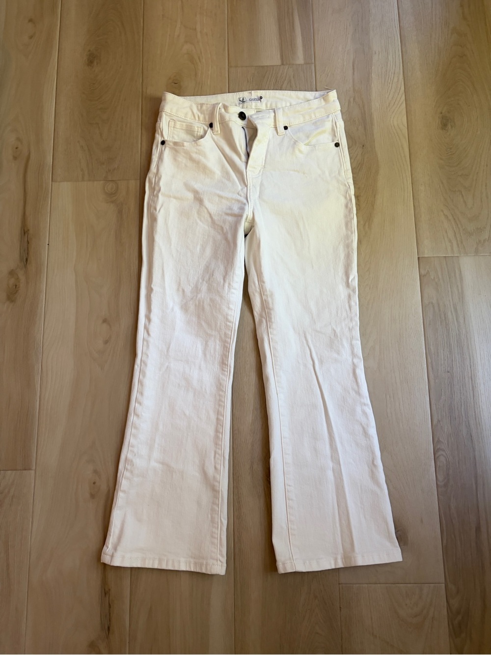Carve Designs White High-Rise Flare Jeans